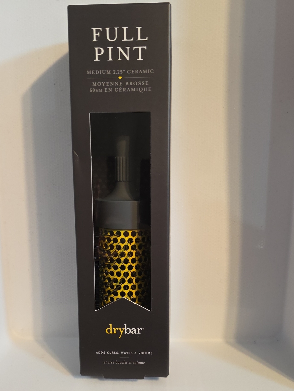 Drybar Full Pint Medium Round Ceramic Brush Black & Gold